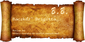 Baczkó Brigitta névjegykártya